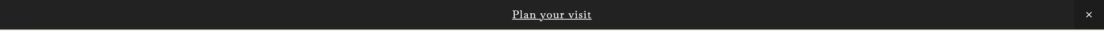 The announcement bar across the top of the site, with the clickable regions marked.